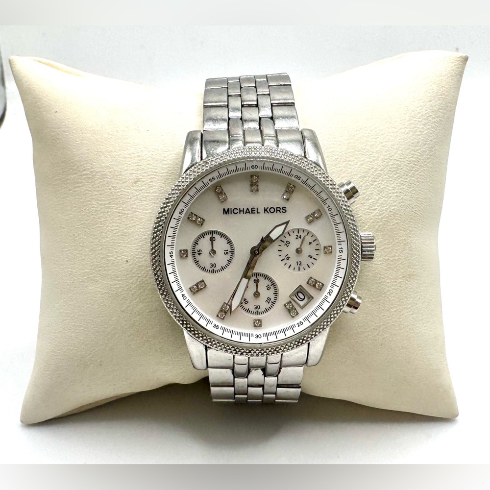 Michael Kors Women’s Ritz Silver-Tone MK5020 Wrist Watch